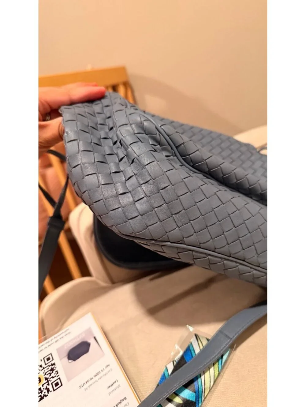 Bottega Veneta Leather Crossbody with COA